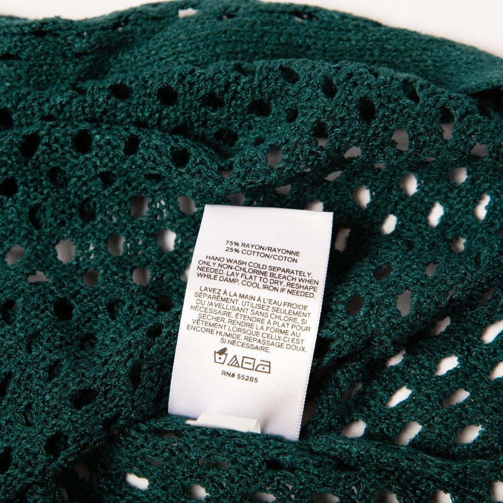NEW! Teal Open Stitch Dolman Sweater - Picture 5 of 6